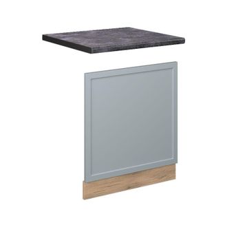 Vicco Panel Frontal Fame-line, Azul Claro-gris, 60 Cm, Et Antracita, Vicco