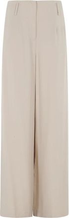 Federica Tosi Pantagonna in Canvas - Dames - Wijde Broeken - Beige - XS - Broeken