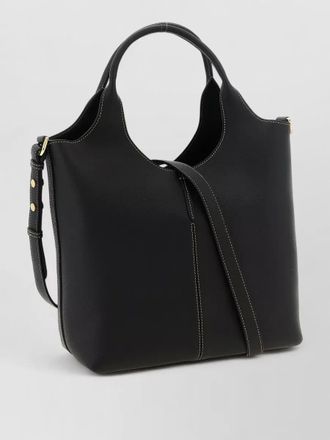 Tod's small metal plate shoulder shopping bag