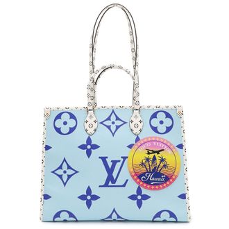 Louis Vuitton Blue Multi-Color Monogram Canvas Monogram Reverse Canvas Shoulder Bag Tote Bag (Pre-Owned)