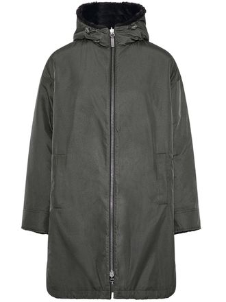 Yves Salomon Reversible Parka with Plush Faux Fur Lining