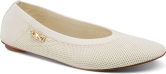 DKNY Avery Knit Ballet Flat in Ivory at Nordstrom, Size 7.5