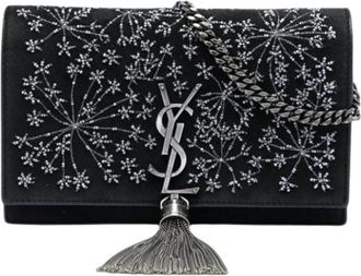 Saint Laurent Pre-owned Kate Wallet on Chain - Dames - Vintage Clutch - Zwart - ONE Size - Leer - Vintage