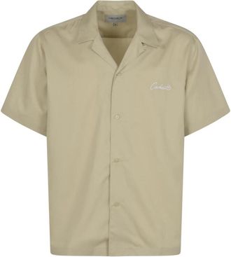 Carhartt Work in Progress S/S Delray Shirt - Heren - Korte mouwen Overhemden - Beige - S - Overhemden