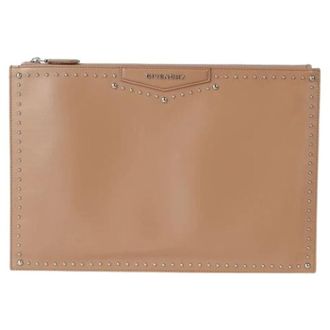 Givenchy Pre-owned Clutches, female, Brown, Size: ONE SIZE Pre-owned Antigona Large Stud Clutch Bag
