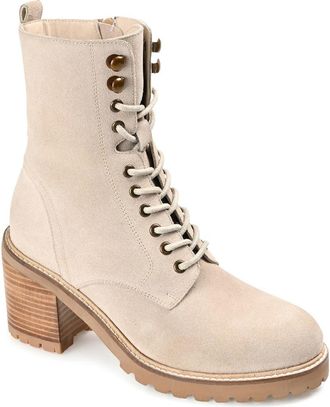 Journee Collection Malle Lace-Up Boot in Sand at Nordstrom Rack, Size 7.5