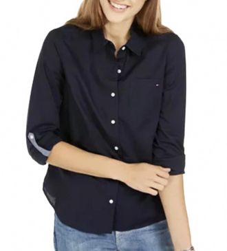 Tommy Hilfiger Heritage Button Shirt In Black