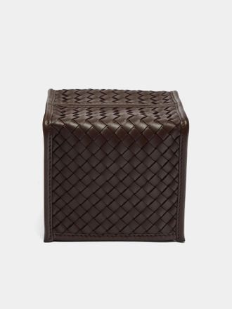 Riviere Woven Leather Tissue Box