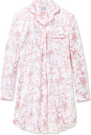 Petite Plume Pima Cotton Maternity Nightshirt in Pink Timeless Toile at Nordstrom, Size X-Small