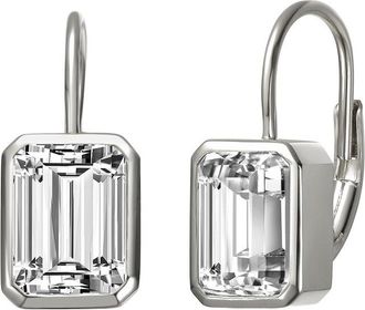 Genevive Silver Cz Drop Earrings