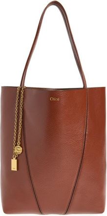 Chlo&eacute; Spin Leather Tote in Blushy Brown at Nordstrom