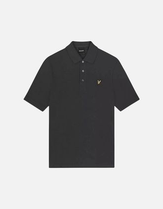 Lyle & Scott Mens Lyle & Scott Short Sleeved Gunmetal Grey Argyle Polo Shirt - Black - Size: 36