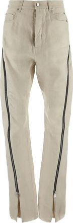 Rick Owens straight-leg trousers - men - Cotton - 32 - Neutrals