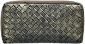 Bottega Veneta Pre-owned Wallets, female, Gray, Size: ONE SIZE Pre-owned Vintage Wallet