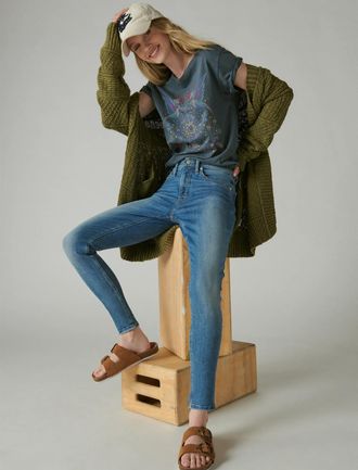 Lucky Brand Womens High Rise Bridgette Skinny
