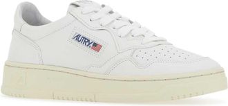 Autry Womens White Leather Medalist Sneakers Gg04 Goat