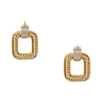 Self Portrait Earrings, female, Yellow, Size: ONE SIZE Gold Knocker Earrings