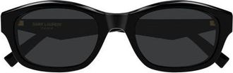 Saint Laurent 53mm Rectangular Sunglasses in Black at Nordstrom