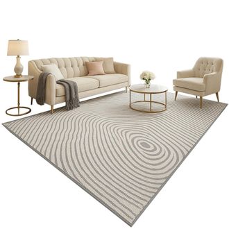 OEM Alfombra De Pelo Rizado Grande De 120x170 Cm Para Sala De Estar, Estilo Japandi, Moderna, Pesada, Gruesa, Polo - Cloud (gris)