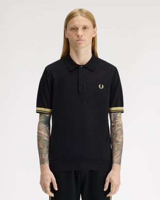Fred Perry Mens Polo Shirt in Black Cotton - Size X-Large