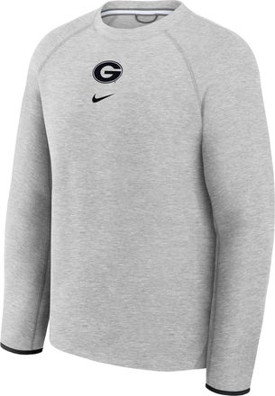 Nike Georgia Tech Fleece Nike Mens College Pullover Crew in Grey | 05L6086NGBN-9X6