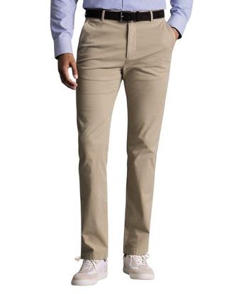 CHARLES TYRWHITT Slim Fit Lightweight Chinos in Dark Tan at Nordstrom, Size 3234
