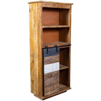 Wanderlust Deco Estanter&iacute;a De Madera Y Metal Marr&oacute;n 70x35x160