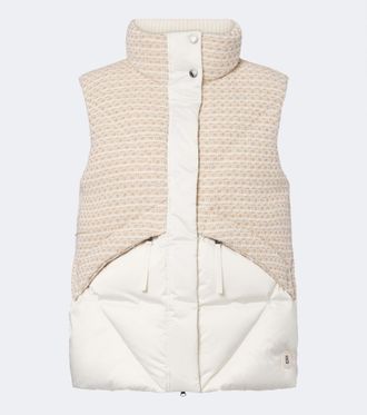 Bogner Netty tweed-trimmed down vest