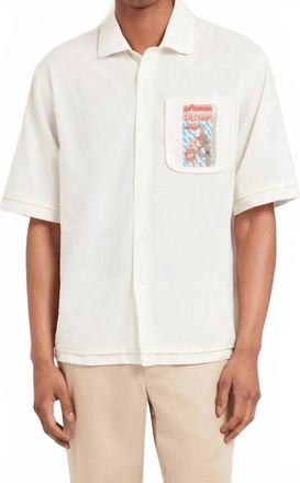 CH&Eacute; Studios Salvador Braid Poplin Shirt In White