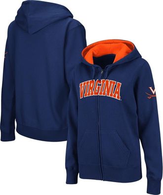 Colosseum Womens Navy Virginia Cavaliers Arched Name Full-Zip Hoodie at Nordstrom, Size Xx-Large