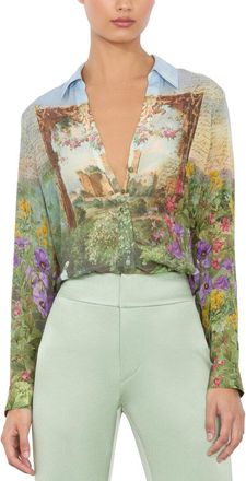 Alice & Olivia Eloise Button Blouse