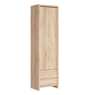 Petits Meubles Armario columna 1 puerta 2 cajones tableros de aglomerado laminados