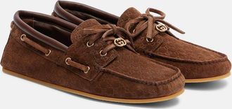 Gucci Mocassini in suede GG