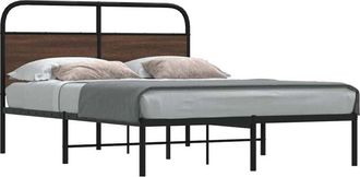 vidaXL Vidaxl - Giroletto senza Materasso Rovere Marrone 160x200 cm Truciolato