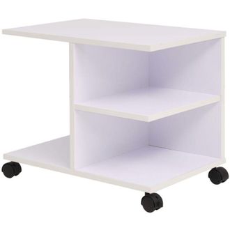 vidaXL Estanter&iacute;a Con Ruedas Blanca 50x35x42 Cm Vidaxl