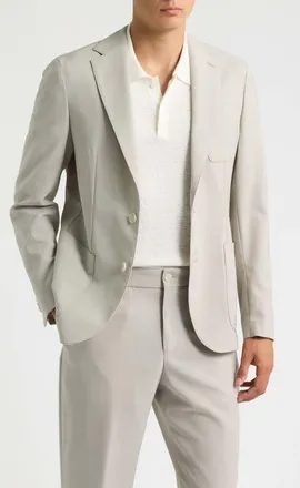 BOSS Hanry Slim Fit Virgin Wool Sport Coat in Light Beige at Nordstrom, Size 38
