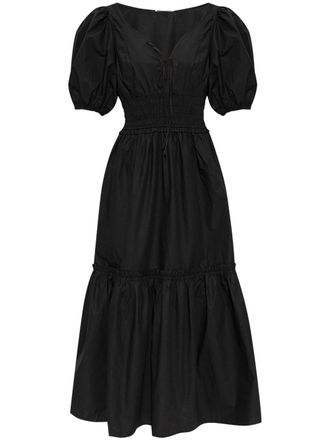 Ganni Cotton Dress - women - Organic Cotton - 36 - Black