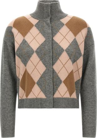 Max Mara Pacche Cardigan - Dames - Vesten - Grijs - XS - Wol - Truien & Vesten