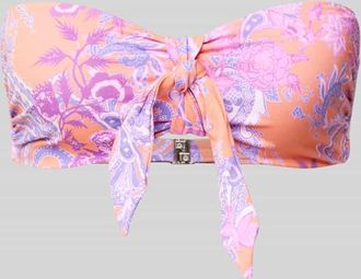 Guess Bustier-Bikini-Oberteil in Bandeau-Form in Apricot, Größe L