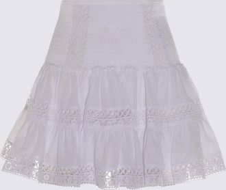 Charo Ruiz Ibiza White Cotton Mini Skirt