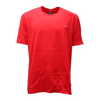 Paul & Shark T-Shirts, male, Red, M, Cotton Knitwear Made in Italy