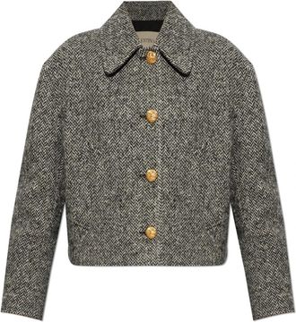 Valentino Garavani Wool Jacket - Dames - Zomerjassen - Grijs - S - Wol - Jassen