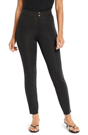 Nic+Zoe Scuba Knit Riding Pants in Black Onyx at Nordstrom Rack, Size Xx-Large
