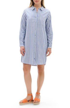 Hatley Julia Stripe Shirtdress in Blue at Nordstrom, Size X-Large
