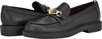 Tommy Hilfiger Terina Loafers Womens M Black Round Toe Slip On HTAT820