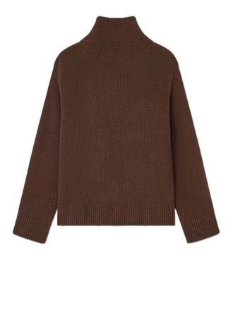 Ganni Chunky Yak Mix Open Back Pullover