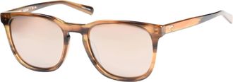 Costa SULLIVAN Copper Silver Mirror Polarized Glass Square Unisex Sunglasses 6S2002 200218 53