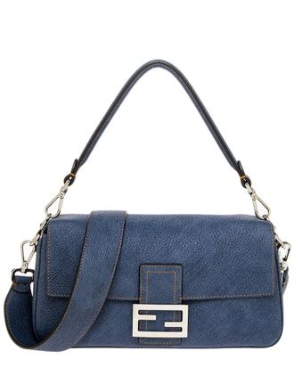 Fendi Baguette Denim Shoulder Bag