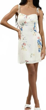 Sugarlips Jacinta Floral Mini Dress In White