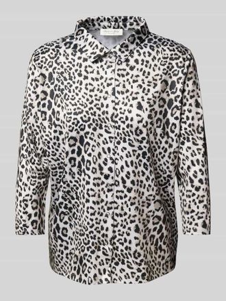 Christian Berg Regular Fit Hemdbluse mit 3/4-Arm in Sand, Gr&ouml;&szlig;e 36